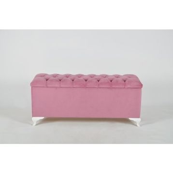 Dekoroda Sandıklı Pembe Puf