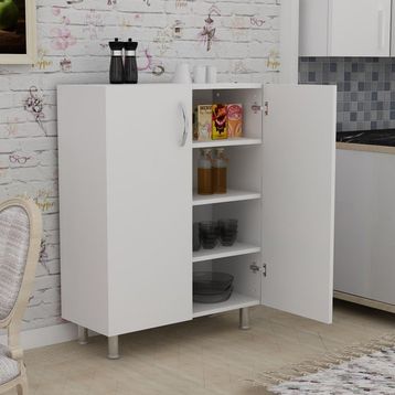 DEKOROSSO Beyaz Just Çok Amaçlı Dolap Mutfak Dolabı