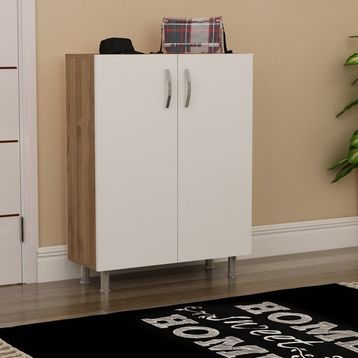 DEKOROSSO Ceviz Beyaz Just Çok Amaçlı Dolap Ayakkabılık
