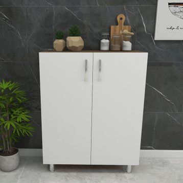 DEKOROSSO Ceviz Beyaz Just Çok Amaçlı Dolap Mutfak Dolabı