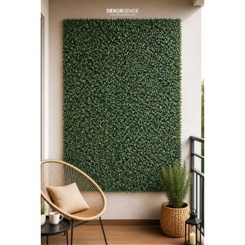 Dekorsende 40x60 cm Çim Plaka Şimşir Yapay Bitki