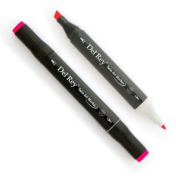 Del Rey F125 Fluorescent Rose Twin Marker