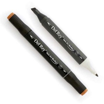 Del Rey Twin Marker BR102 Raw Umber Keçe Uçlu Kalem