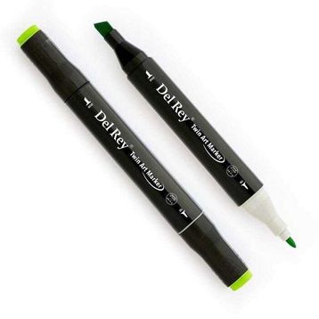 Del Rey Twin Marker G46 Vivid Green Keçe Uçlu Kalem