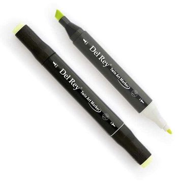 Del Rey Twin Marker GY173 Dim Green Keçe Uçlu Kalem
