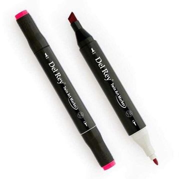 Del Rey Twin Marker R3 Rose Red Keçe Uçlu Kalem