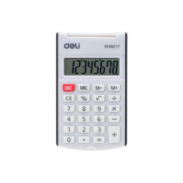 Deli 39217 Siyah Kapaklı Mini Hesap Makinası