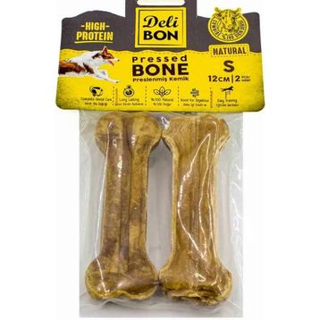 Delibon 12 cm 2'li Natural Deri Press Köpek Kemik