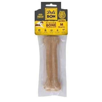 Delibon 15 cm M Boy 1'li Naturel Naturel Deri Pres Kemik