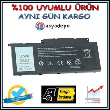 Dell Inspiron 15 7537 Siyah Notebook Batarya Pil
