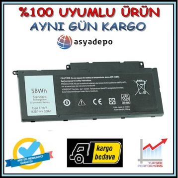 Dell Inspiron 15 7537 Siyah Notebook Batarya Pil