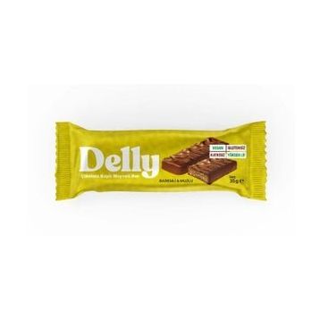 Delly 35 gr Çikolata Kaplı Bademli Muzlu Meyveli Bar
