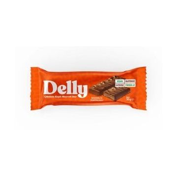 Delly Badem&Portakal 40 gr Çikolata Kaplı Meyveli Bar (12 adet)