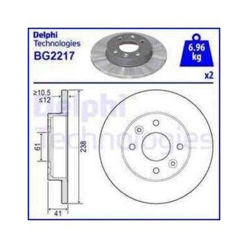 Delphi BG2217 Ön Fren Diski