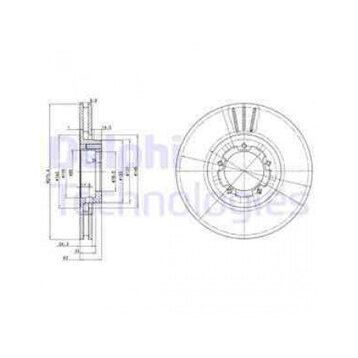 Delphi BG2663 Ön Havalı Fren Diski