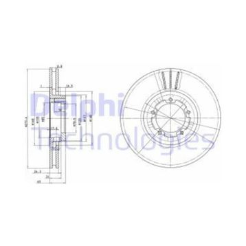 Delphi BG2663 Ön Havalı Fren Diski
