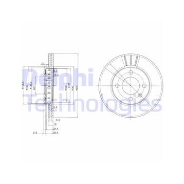 Delphi BG2982 Ön Fren Diski