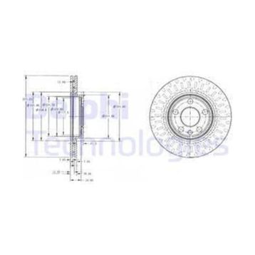 Delphi BG3222 Ön Fren Diski