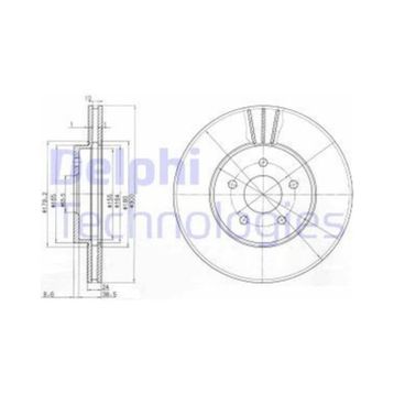 Delphi BG3537C Ön Fren Diski