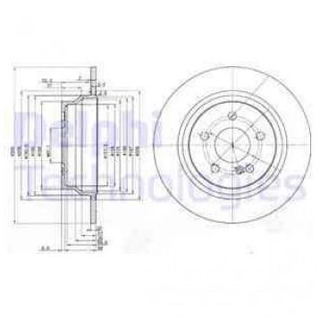 Delphi BG3757 Arka C218 Fren Diski