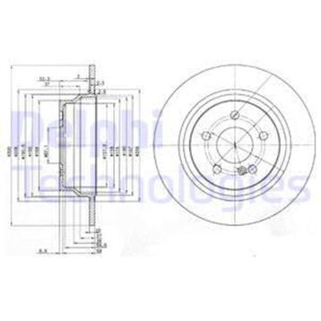 Delphi BG3757 Arka C218 Fren Diski