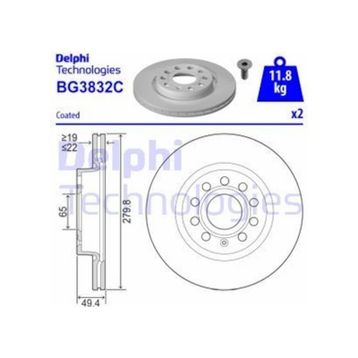 Delphi BG3832C Ön Golf Fren Diski