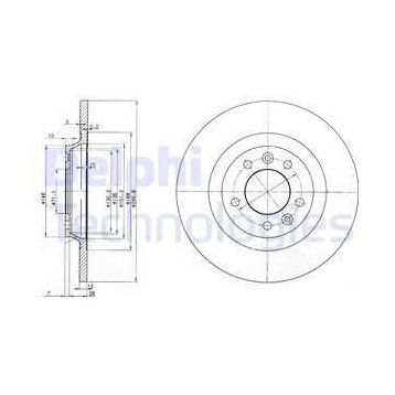 Delphi BG3836 Oto Arka Fren Diski