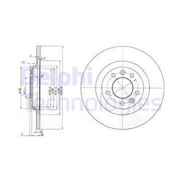 Delphi BG3836 Oto Arka Fren Diski