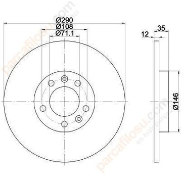 Delphi BG3836 Oto Arka Fren Diski