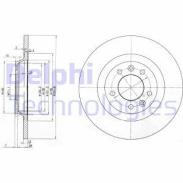 Delphi BG3836 Oto Arka Fren Diski