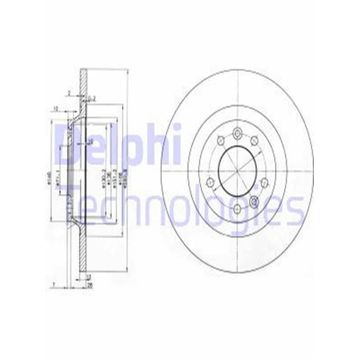 Delphi BG3836 Oto Arka Fren Diski