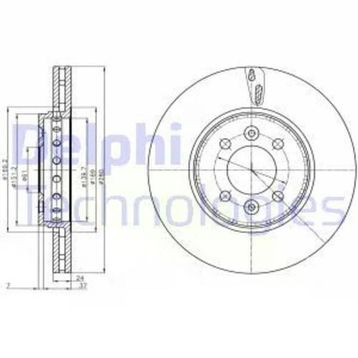 Delphi BG4536C Ön Cıftlı Fren Diski