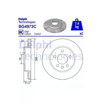 Delphi BG4973C Arka Cıftlı Fren Diski
