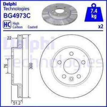 Delphi BG4973C Arka Cıftlı Fren Diski