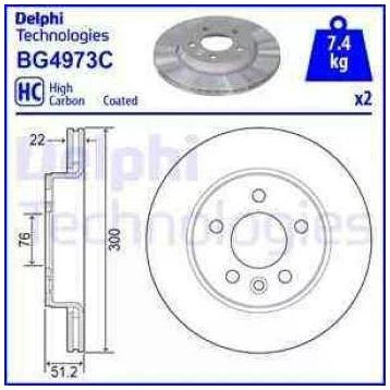 Delphi BG4973C Arka Cıftlı Fren Diski