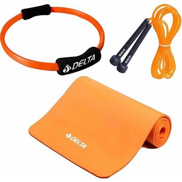 Delta 10 mm Pilates Minderi 35 cm Pilates Çemberi Atlama İpi Seti