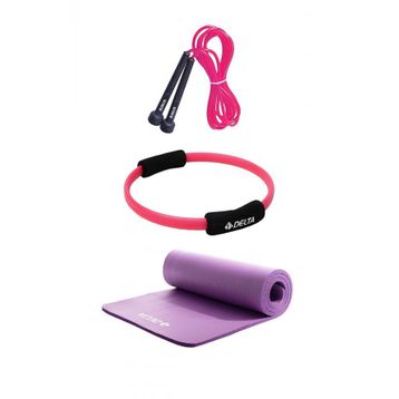 Delta 10 mm Pilates Minderi 35 cm Pilates Çemberi Atlama İpi Seti