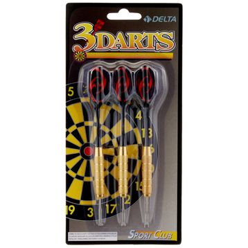 Delta 24 gr Çelik Uç + Pirinç Gövde + Renkli Kanat - Dart Oku Seti