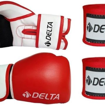 Delta Blow Dura Strong Kırmızı Boks Eldiveni + El Bandajı Seti