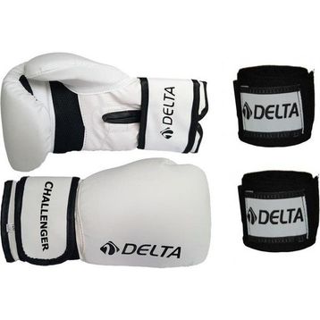 Delta Challenger Beyaz Dura-Strong Boks Eldiveni + Boks El Bandajı Seti