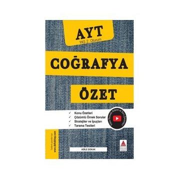 Delta Kültür Yayınevi AYT Coğrafya Özet YKS 2. Oturum