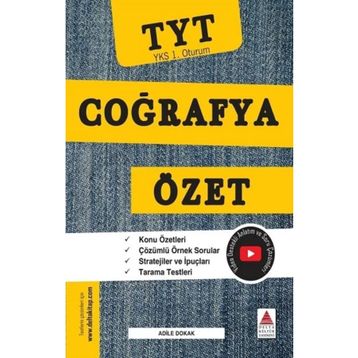 Delta Kültür Yayınevi TYT Coğrafya Özet YKS 1. Oturum