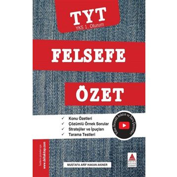 Delta Kültür Yayınevi TYT Felsefe Özet YKS 1. Oturum