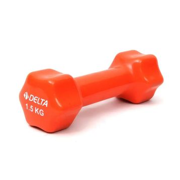 Delta Vinyl Kaplı 1.5 Kg - Turuncu Deluxe Demir Dambıl