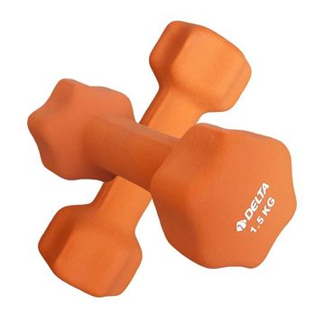 Delta Vinyl Kaplı 1.5 Kg - Turuncu Deluxe Demir Dambıl
