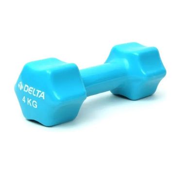 Delta Vinyl Kaplı 4 Kg - Mavi Deluxe Demir Dambıl