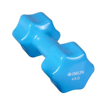 Delta Vinyl Kaplı 4 Kg - Mavi Deluxe Demir Dambıl