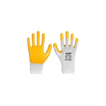 Demir Safety D007 Sarı-Beyaz Nitril Eldiven