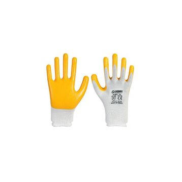 Demir Safety D007 Sarı-Beyaz Nitril Eldiven