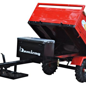 Demiray Mavi Makaslı Çapa Makinası Römorku